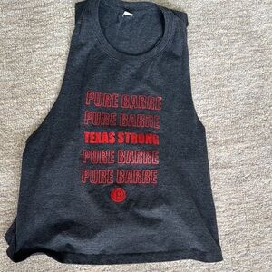 Gray Pure Barre Tank Top with Red Text